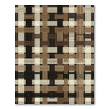 Woven Earth Tone Striped Weave Rug