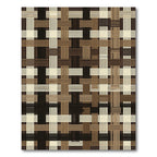 Woven Earth Tone Striped Weave Rug