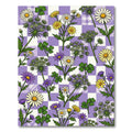 Pastel Purple Checkerboard Spring Meadow Rug