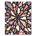 Abstract Shattered Shapes Terracotta Coral Cream Rug