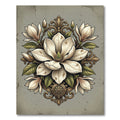 Vintage Magnolia Floral Ornate Medallion Rug