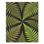Radiant Green Fern Foliage Repeat Rug
