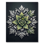 Silver and Sage Architectural Acanthus Mandala Rug