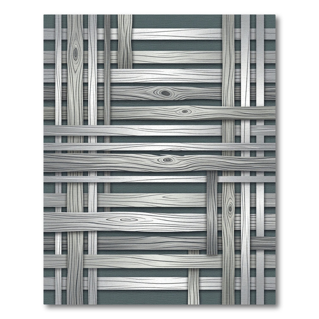 Silver Wood Grain Weave Texture Rug