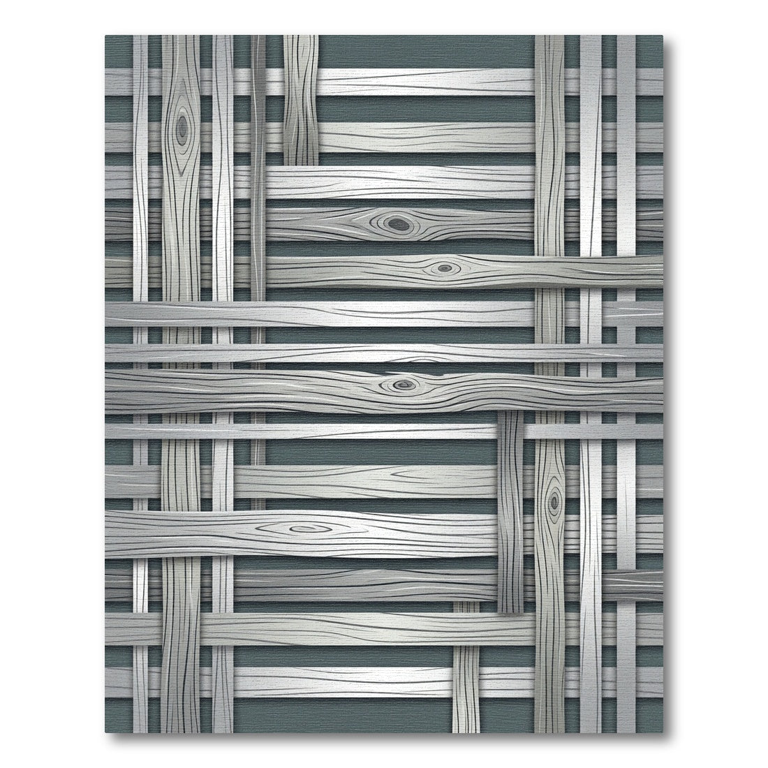 Silver Wood Grain Weave Texture Rug