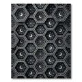 Dark Hexagonal Moon Starscape Rug