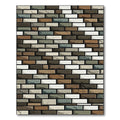 Modern Earthy Tone Brick Wall Texture Rug