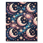 Cosmic Celestial Moon Starry Night Rug