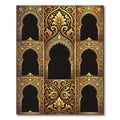Ornate Golden Arabesque Archway Frame Rug