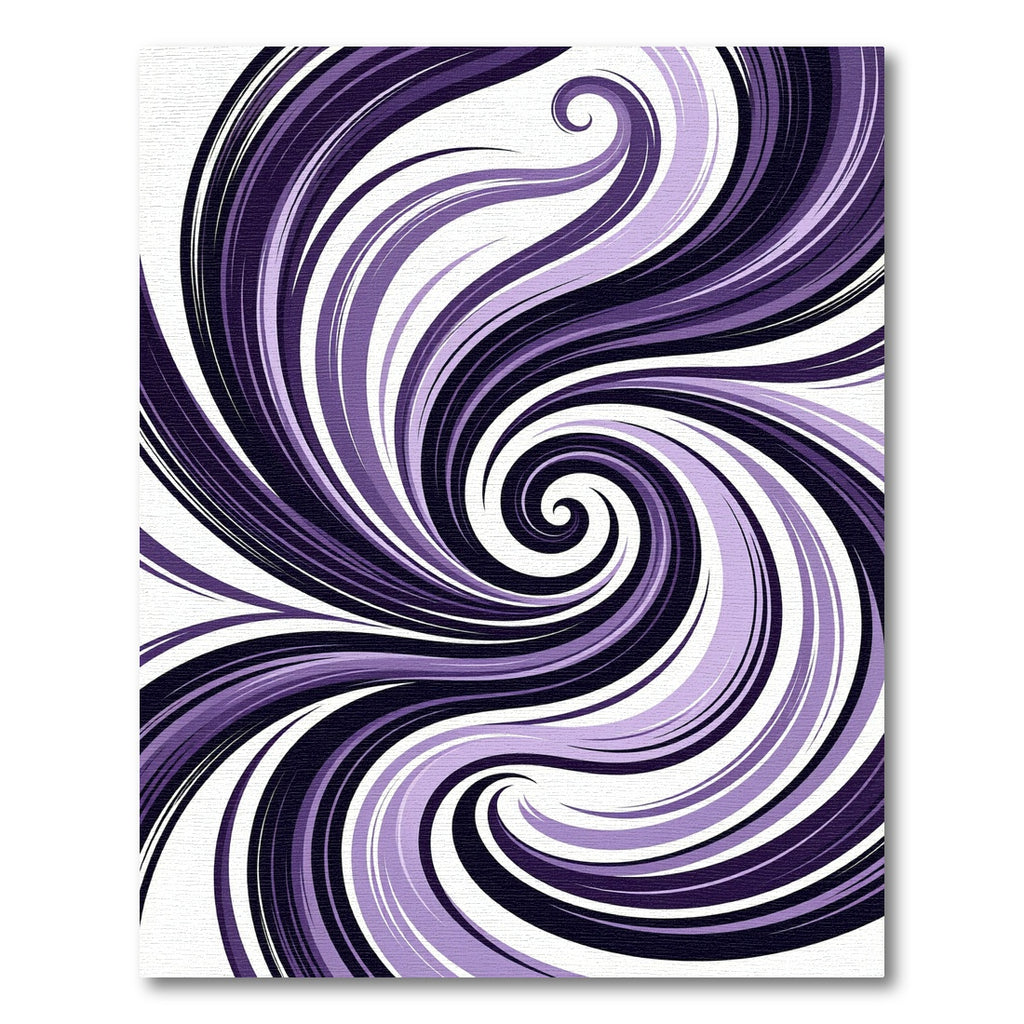Deep Purple Swirl Abstract Rug
