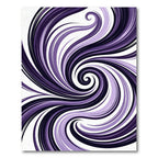 Deep Purple Swirl Abstract Rug