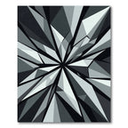 Monochrome Shattered Glass Geometric Area Rug