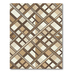 Sophisticated Beige Lattice Grid Check Rug