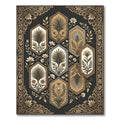 Bronze Botanical Hexagonal Gold Filigree Rug