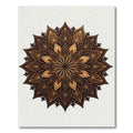 Elegant Chocolate Gold Floral Mandala Rug