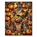 Cheerful Harvest Children Pumpkin Autumn Foliage Rug