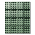 Sage Green Grid Textured Square Rug