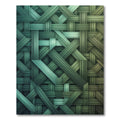 Teal Green Woven Interlocking Ribbons Rug