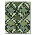 Sage Green Quatrefoil Geometric Art Rug