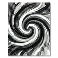 Monochromatic Ink Swirl Abstract Rug