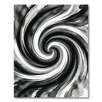 Monochromatic Ink Swirl Abstract Rug