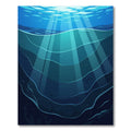 Deep Ocean Sunlight Waves Rug