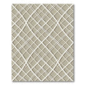 Contemporary Beige Intersecting Curved Grid Rug