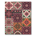Vibrant Floral Tile Collection Rug