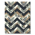 Modern Chevron Foliage Earthy Tones Rug