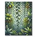 Lush Green Tropical Foliage Hanging Vines Rug