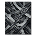 Monochrome Intersecting Highway Overpass Rug