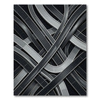 Monochrome Intersecting Highway Overpass Rug