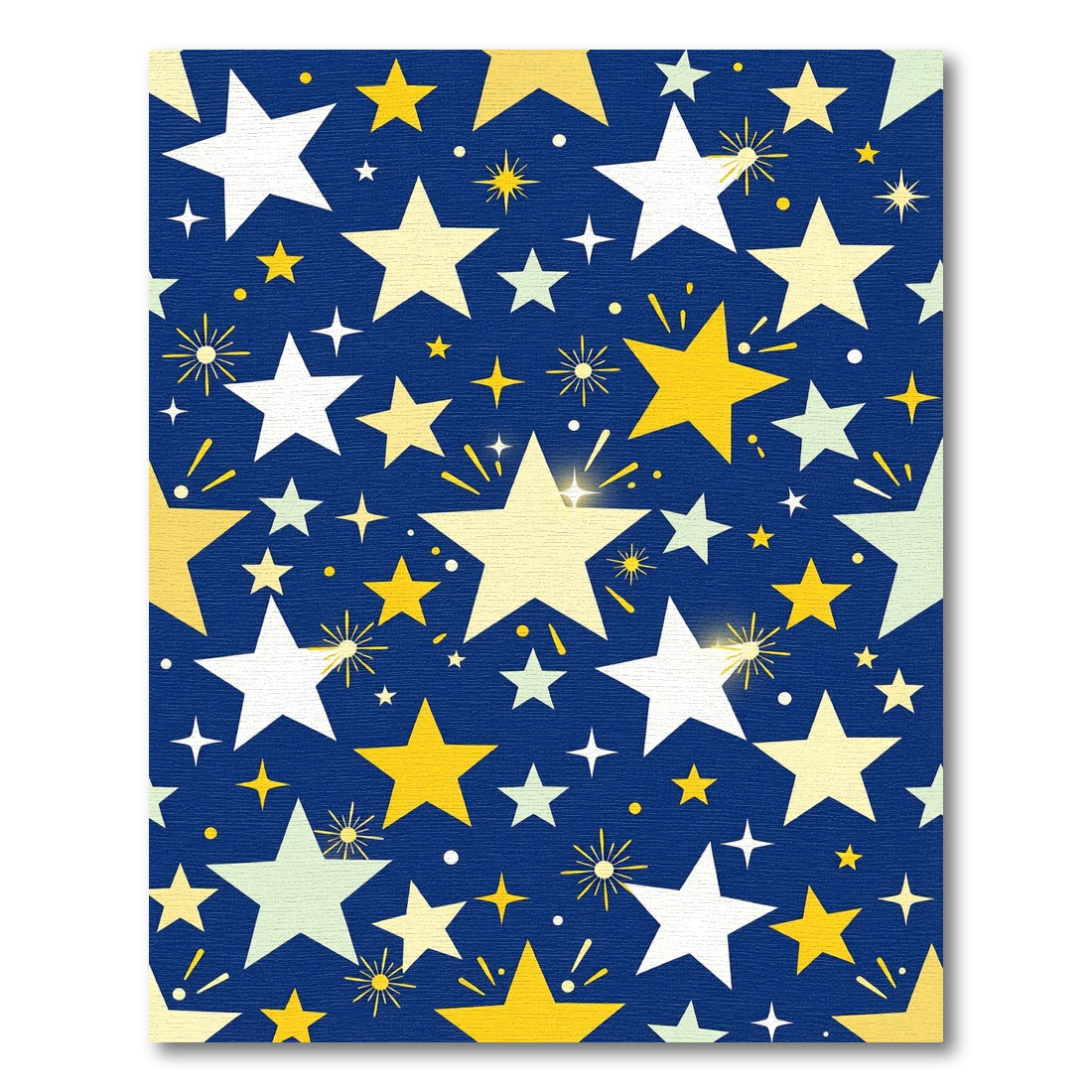 Golden Starry Night Navy Rug