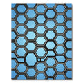 Azure Geometric Hexagon Honeycomb Rug