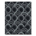 Sophisticated Gray Geometric Teardrop Arch Rug