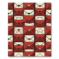 Romantic Crimson Envelope Love Letter Tile Rug