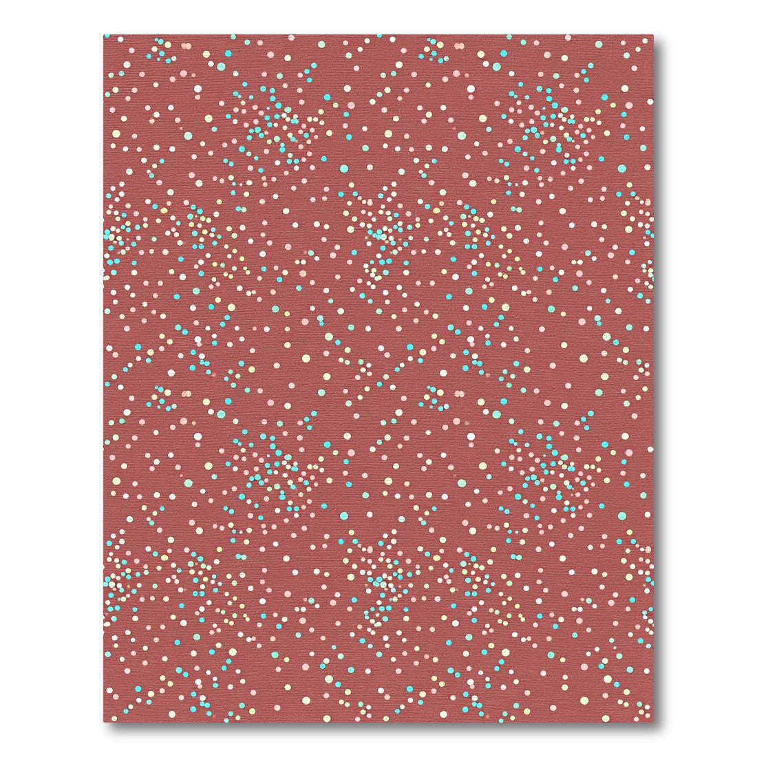 Terracotta Dots Scattered Confetti Arrangement Rug