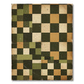 Vintage Earthy Checks Checkerboard Rug