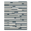 Modern Gray and Ivory Horizontal Stripe Rug