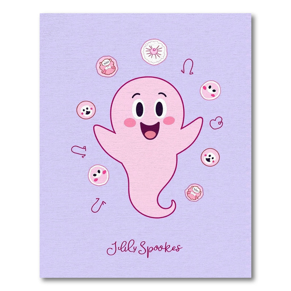 Playful Pink Ghost Pals Whimsical Wonder Rug