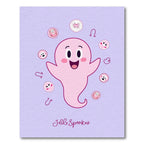 Playful Pink Ghost Pals Whimsical Wonder Rug