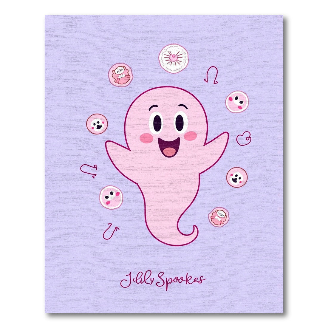 Playful Pink Ghost Pals Whimsical Wonder Rug