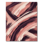 Abstract Earthy Tone Wavy Brushstroke Rug