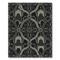 Ornate Black White Geometric Arch Rug