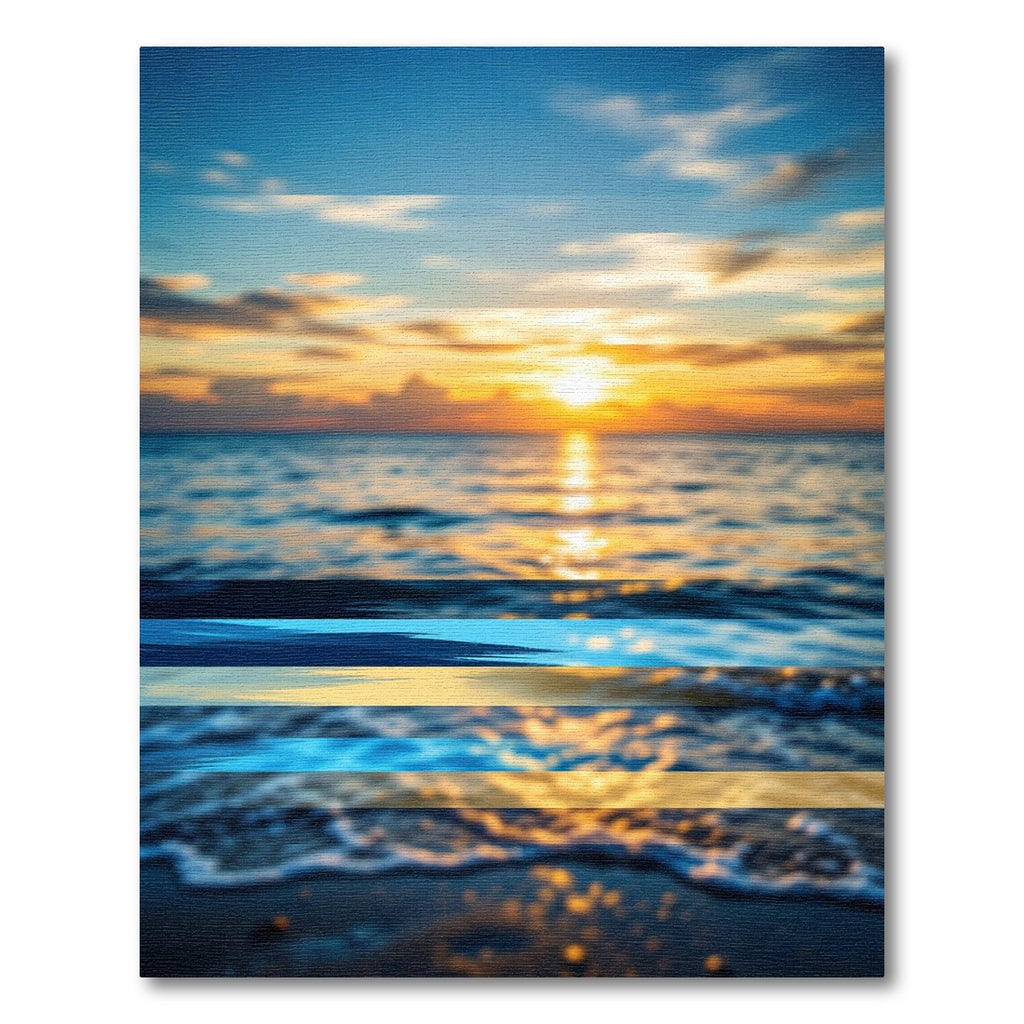 Golden Hour Ocean Waves Rug