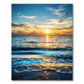 Golden Hour Ocean Waves Rug