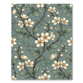 Elegant Sage Green Cherry Blossom Branch Rug
