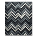Charcoal Gray Chevron Interlock Rug
