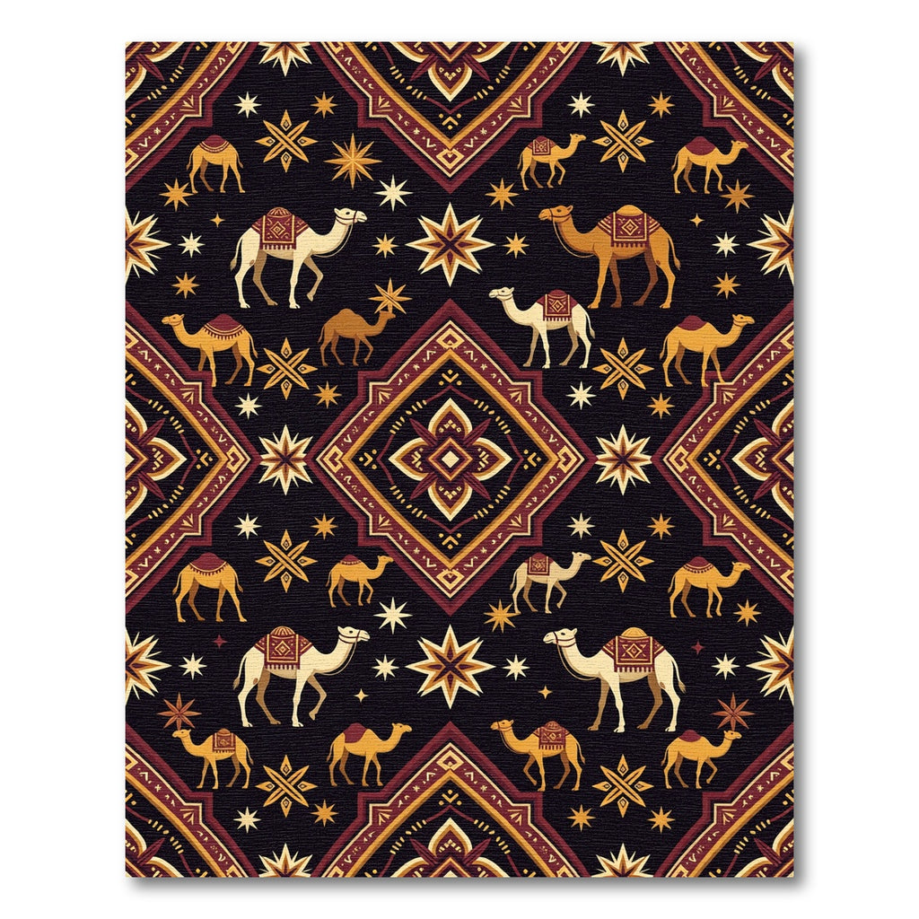 Golden Camel Midnight Star Geometric Rug