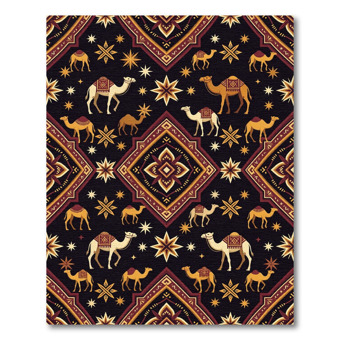 Golden Camel Midnight Star Geometric Rug